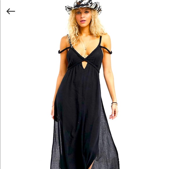 Brand NWT, Black ASOS Maxi Dress - Picture 1 of 1